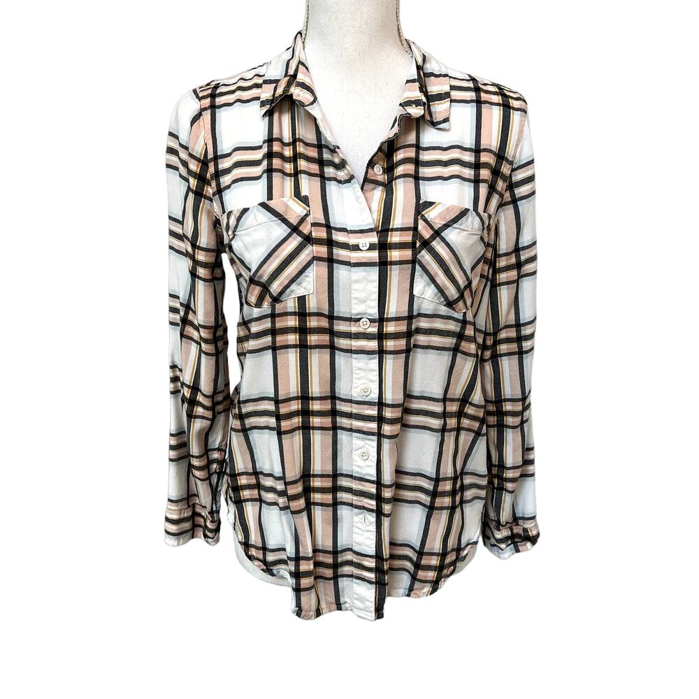 Lucky Brand Plaid Button Down Shirt Womens Small